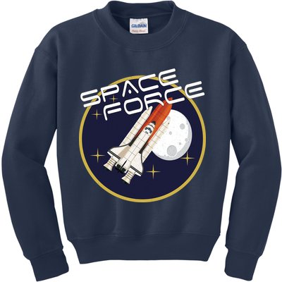 USSF United States Space Force Rocketship Emblem Kids Sweatshirt