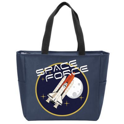 USSF United States Space Force Rocketship Emblem Zip Tote Bag