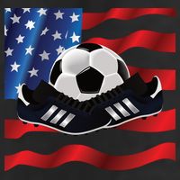 US Soccer Fan Team USA Ball Flag 7 Panel Mesh Trucker Snapback Hat