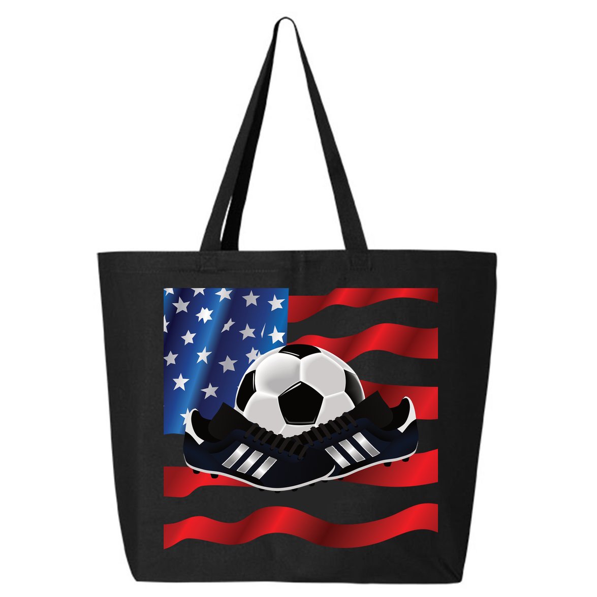 US Soccer Fan Team USA Ball Flag 25L Jumbo Tote