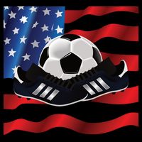 US Soccer Fan Team USA Ball Flag Zip Tote Bag