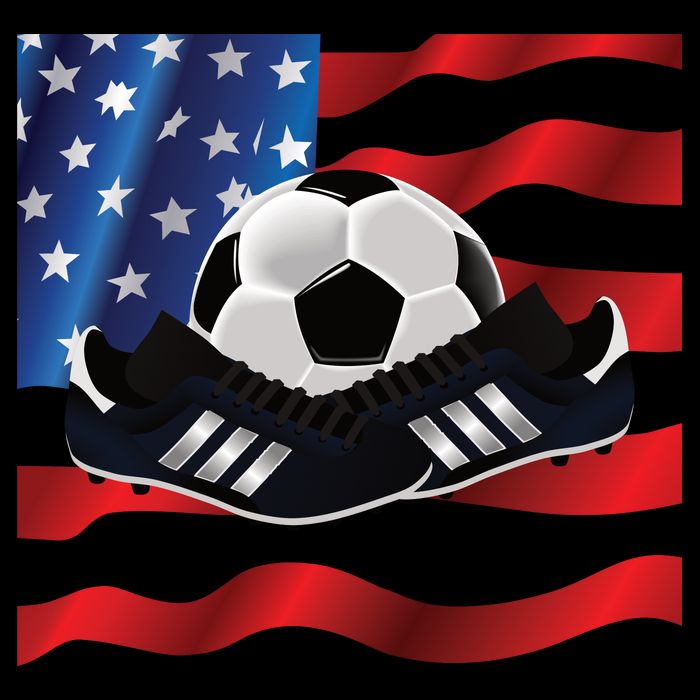 US Soccer Fan Team USA Ball Flag Zip Tote Bag