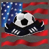 US Soccer Fan Team USA Ball Flag Cotton Canvas Backpack