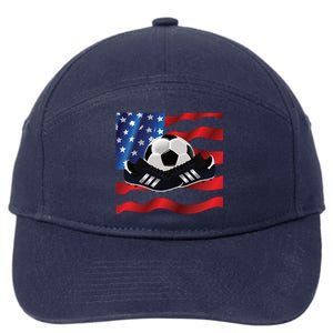 US Soccer Fan Team USA Ball Flag 7-Panel Snapback Hat