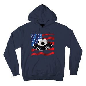 US Soccer Fan Team USA Ball Flag Tall Hoodie