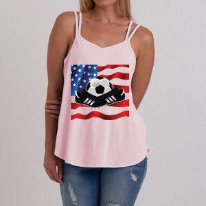 US Soccer Fan Team USA Ball Flag Women's Strappy Tank