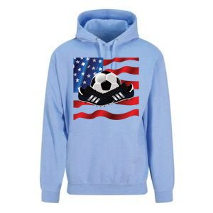 US Soccer Fan Team USA Ball Flag Unisex Surf Hoodie