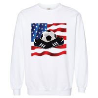 US Soccer Fan Team USA Ball Flag Garment-Dyed Sweatshirt