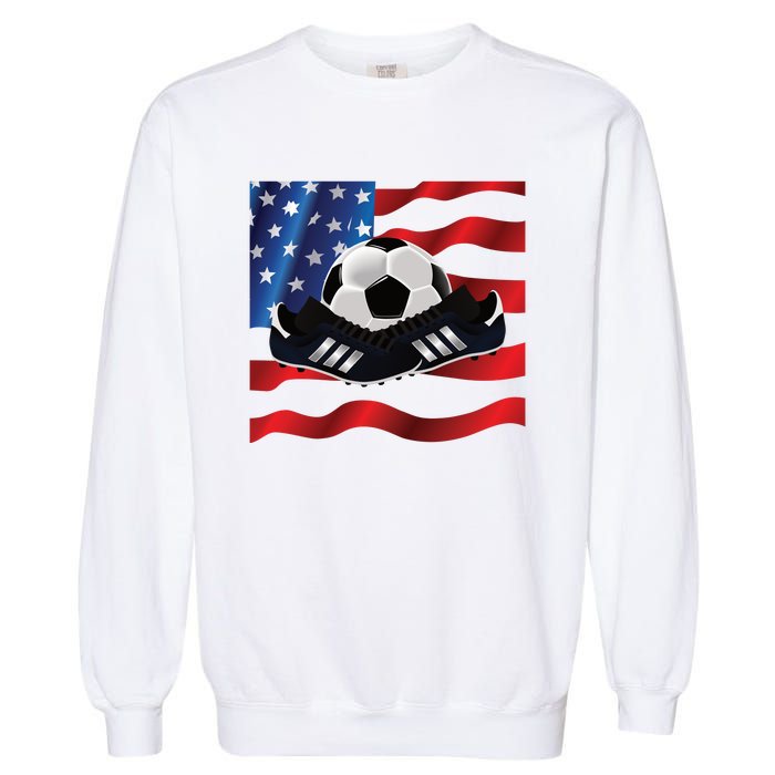 US Soccer Fan Team USA Ball Flag Garment-Dyed Sweatshirt