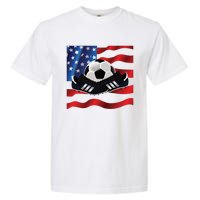 US Soccer Fan Team USA Ball Flag Garment-Dyed Heavyweight T-Shirt