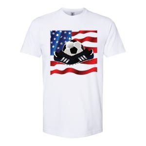 US Soccer Fan Team USA Ball Flag Softstyle CVC T-Shirt