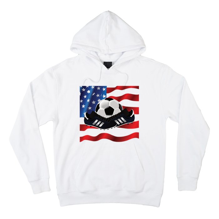 US Soccer Fan Team USA Ball Flag Hoodie