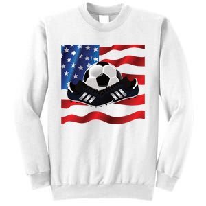 US Soccer Fan Team USA Ball Flag Sweatshirt