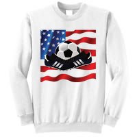 US Soccer Fan Team USA Ball Flag Sweatshirt