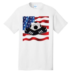 US Soccer Fan Team USA Ball Flag Tall T-Shirt