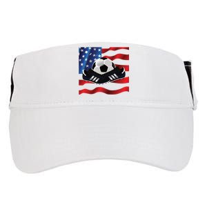 US Soccer Fan Team USA Ball Flag Adult Drive Performance Visor