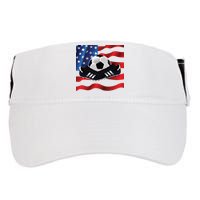 US Soccer Fan Team USA Ball Flag Adult Drive Performance Visor