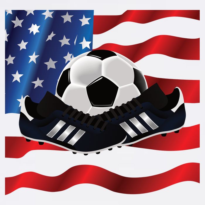 US Soccer Fan Team USA Ball Flag Adult Drive Performance Visor