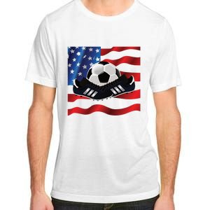 US Soccer Fan Team USA Ball Flag Adult ChromaSoft Performance T-Shirt