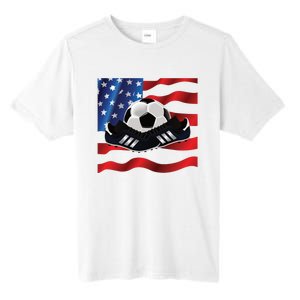 US Soccer Fan Team USA Ball Flag Tall Fusion ChromaSoft Performance T-Shirt