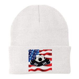 US Soccer Fan Team USA Ball Flag Knit Cap Winter Beanie