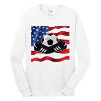 US Soccer Fan Team USA Ball Flag Tall Long Sleeve T-Shirt