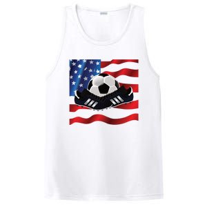 US Soccer Fan Team USA Ball Flag PosiCharge Competitor Tank