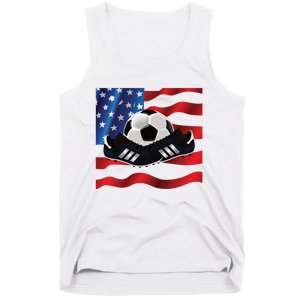 US Soccer Fan Team USA Ball Flag Tank Top