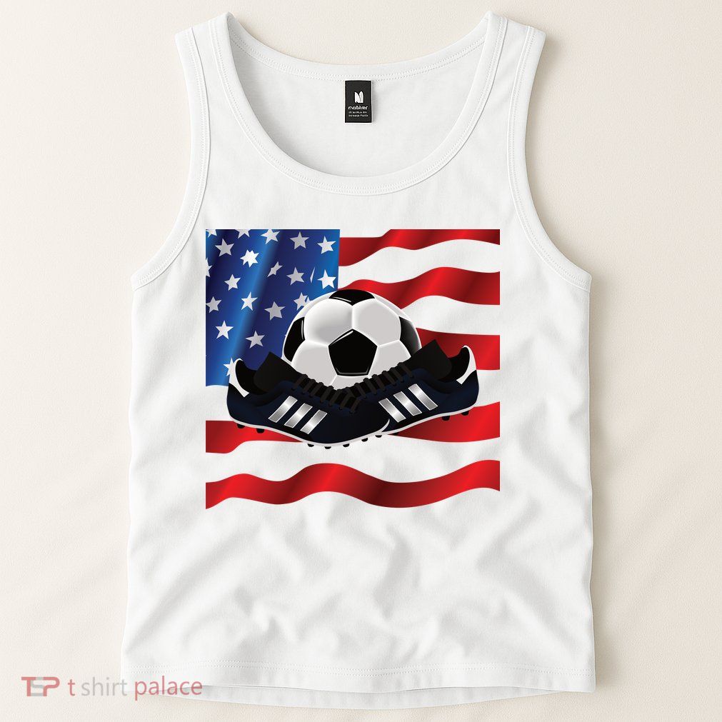 US Soccer Fan Team USA Ball Flag Tank Top