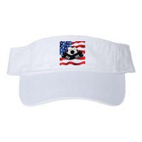 US Soccer Fan Team USA Ball Flag Valucap Bio-Washed Visor