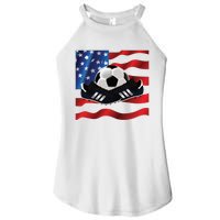 US Soccer Fan Team USA Ball Flag Women's Perfect Tri Rocker Tank