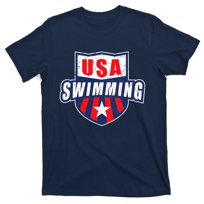 USA Swimming Team Sports Athlete US Swim Aquatic Design T-Shirt