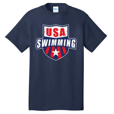 USA Swimming Team Sports Athlete US Swim Aquatic Design Tall T-Shirt