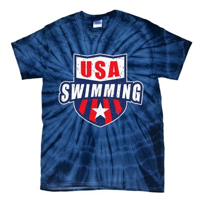 USA Swimming Team Sports Athlete US Swim Aquatic Design Tie-Dye T-Shirt