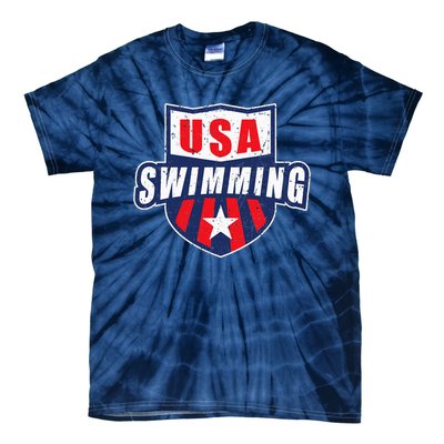 USA Swimming Team Sports Athlete US Swim Aquatic Design Tie-Dye T-Shirt