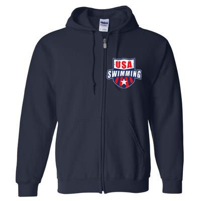 USA Swimming Team Sports Athlete US Swim Aquatic Design Full Zip Hoodie