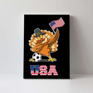 USA Soccer Thanksgiving Turkey Flag Patriotic Canvas