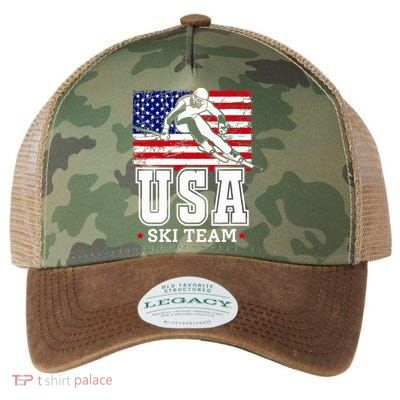 Usa Ski Team American Flag Skiing Skier Legacy Tie Dye Trucker Hat