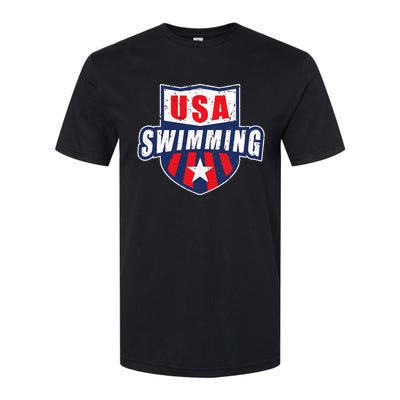 USA Swimming Team Sports Athlete US Swim Aquatic Design Softstyle® CVC T-Shirt