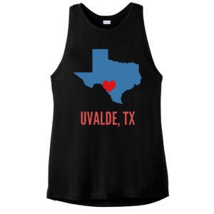 Uvalde Strong Texas Shooting School Ladies PosiCharge Tri-Blend Wicking Tank