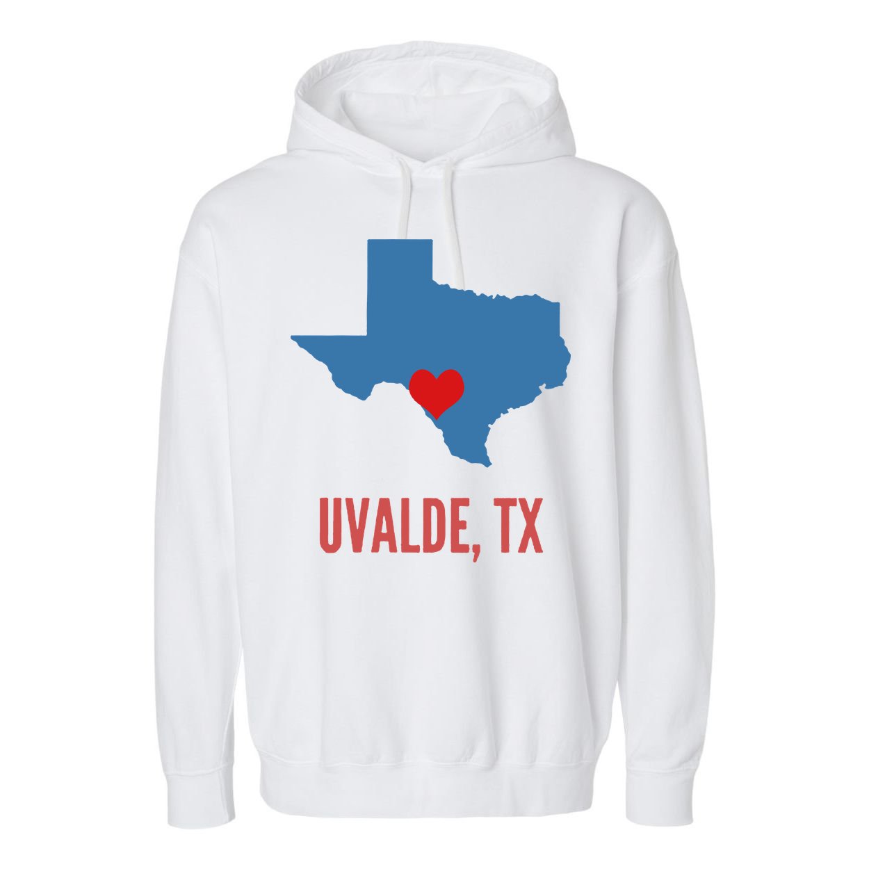 Uvalde Strong Texas Shooting School Garment-Dyed Fleece Hoodie