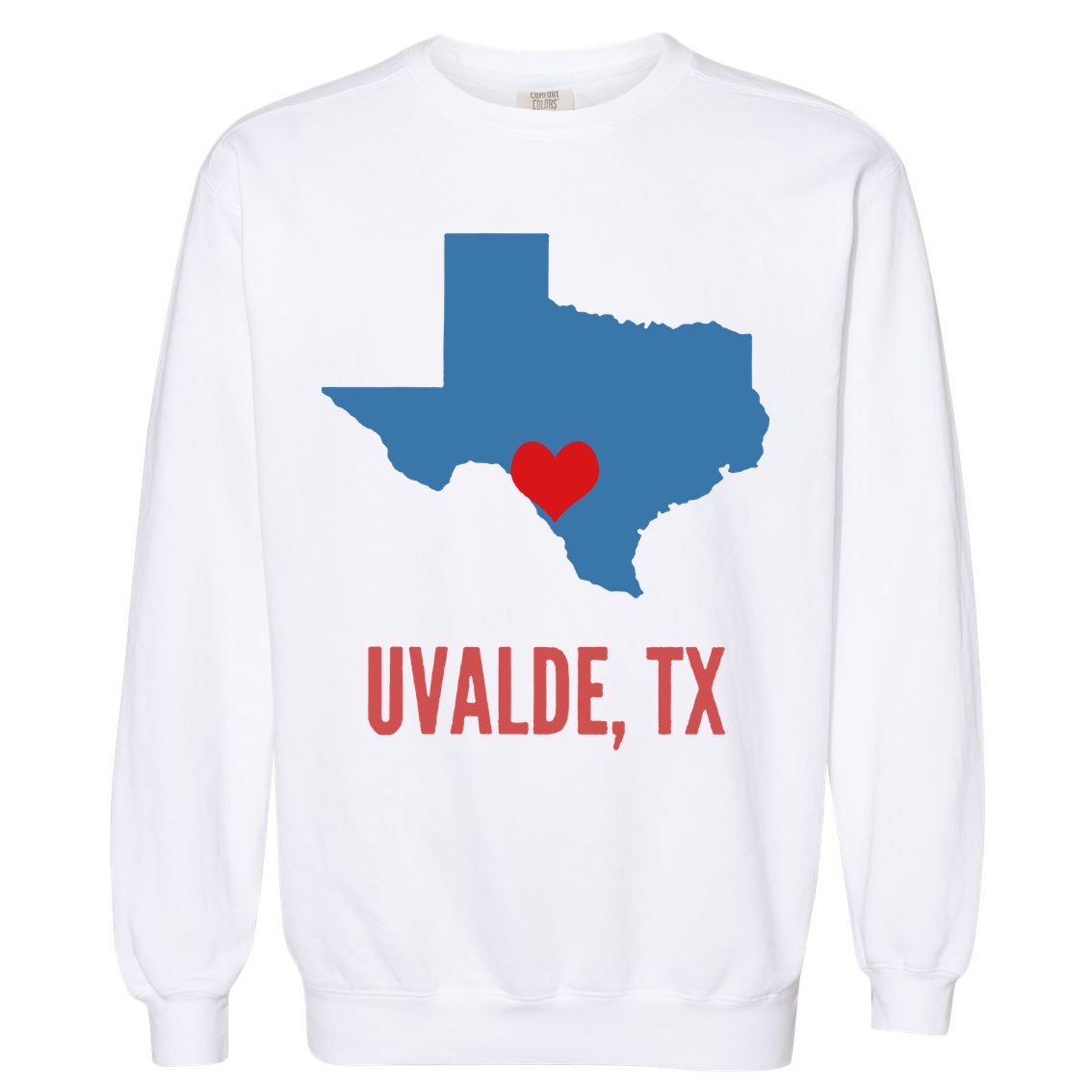 Uvalde Strong Texas Shooting School Garment-Dyed Sweatshirt