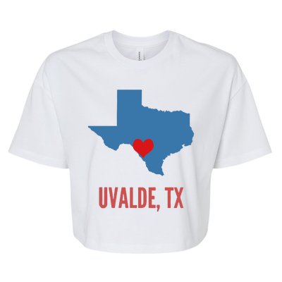 Uvalde Strong Texas Shooting School Bella+Canvas Jersey Crop Tee