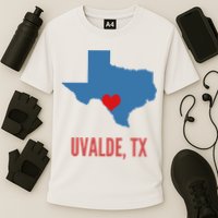 Uvalde Strong Texas Shooting School Cooling Performance Crew T-Shirt