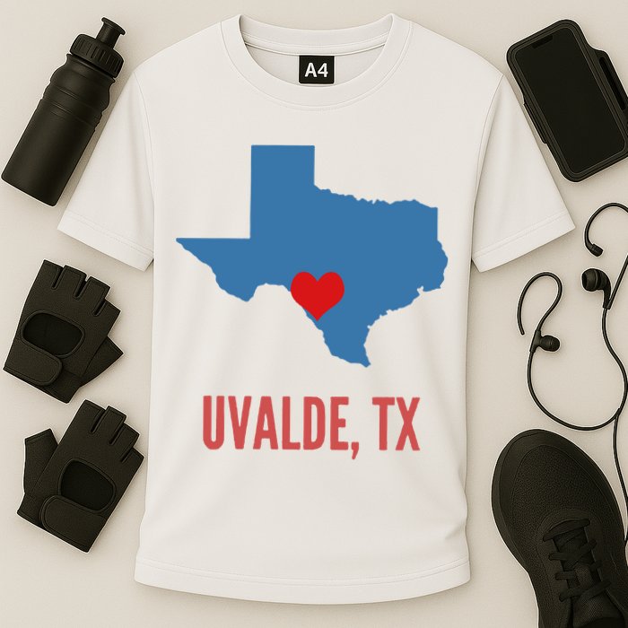 Uvalde Strong Texas Shooting School Cooling Performance Crew T-Shirt