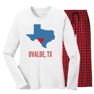 Uvalde Strong Texas Shooting School Women's Long Sleeve Flannel Pajama Set 