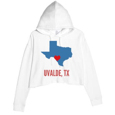 Uvalde Strong Texas Shooting School Crop Fleece Hoodie