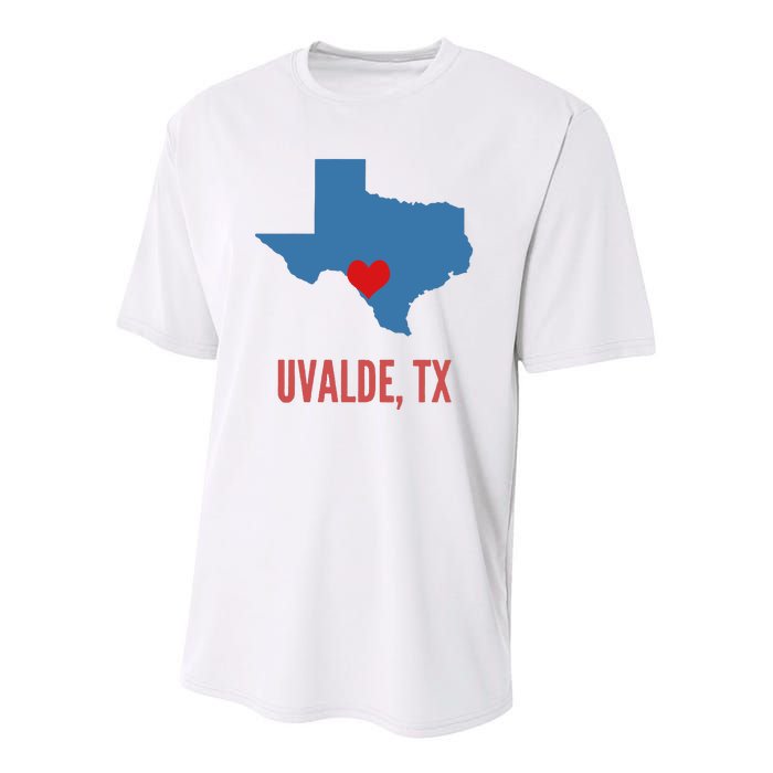 Uvalde Strong Texas Shooting School Youth Performance Sprint T-Shirt