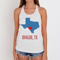 Uvalde Strong Texas Shooting School Women's Knotted Racerback Tank