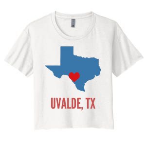 Uvalde Strong Texas Shooting School Women's Crop Top Tee